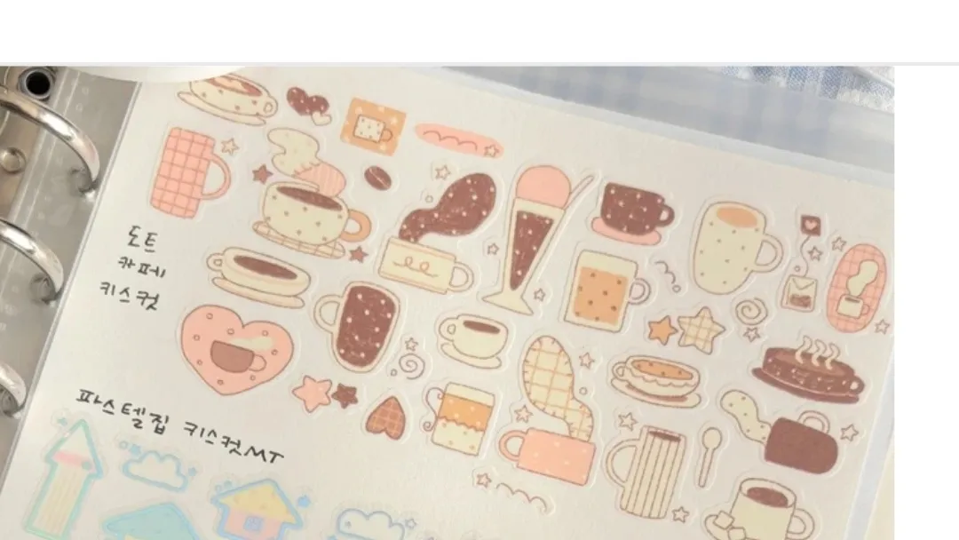 [코튼월드] 도트 카페 키스컷