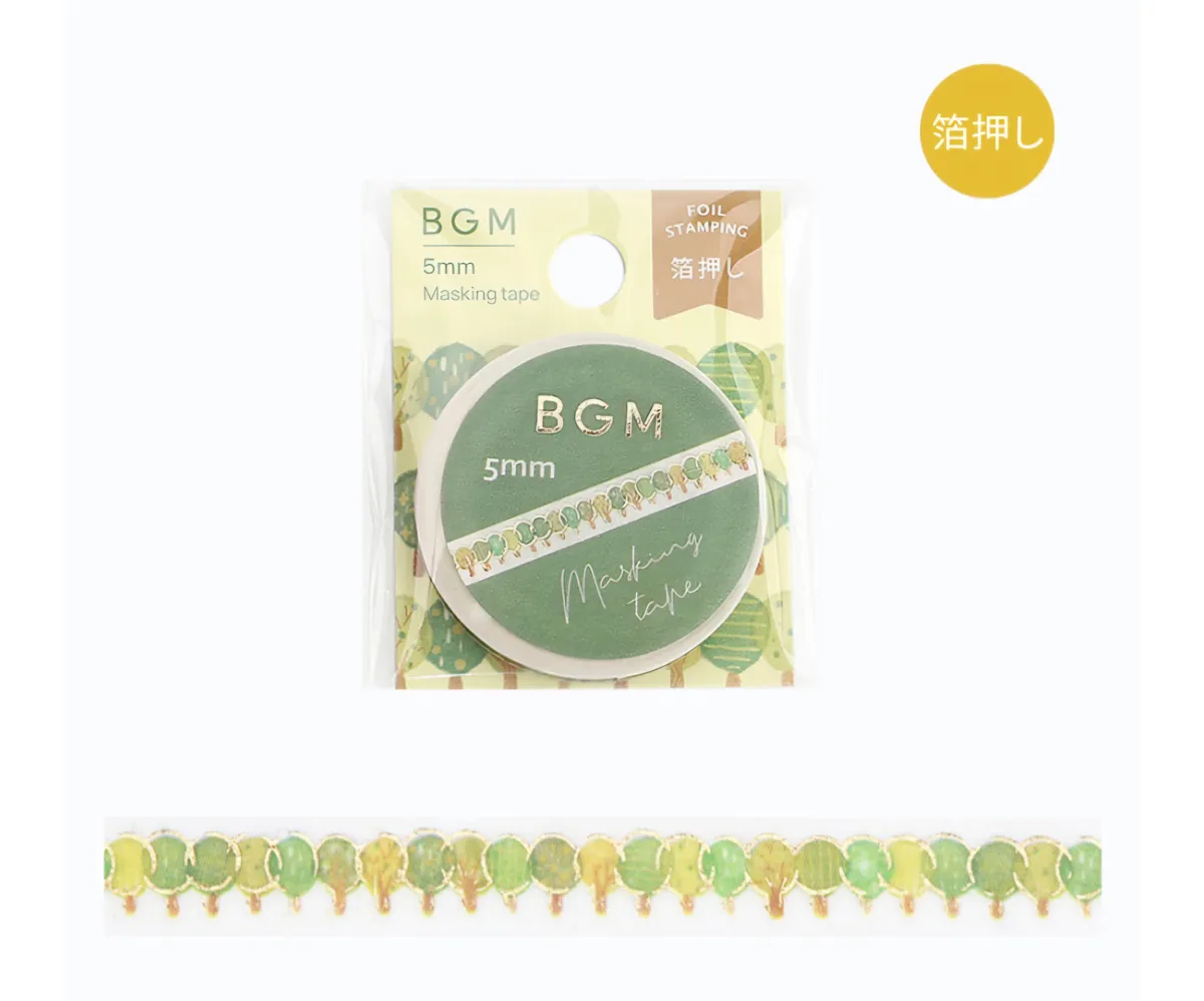 BGM 라이프 마스킹테이프 5mm 가로수