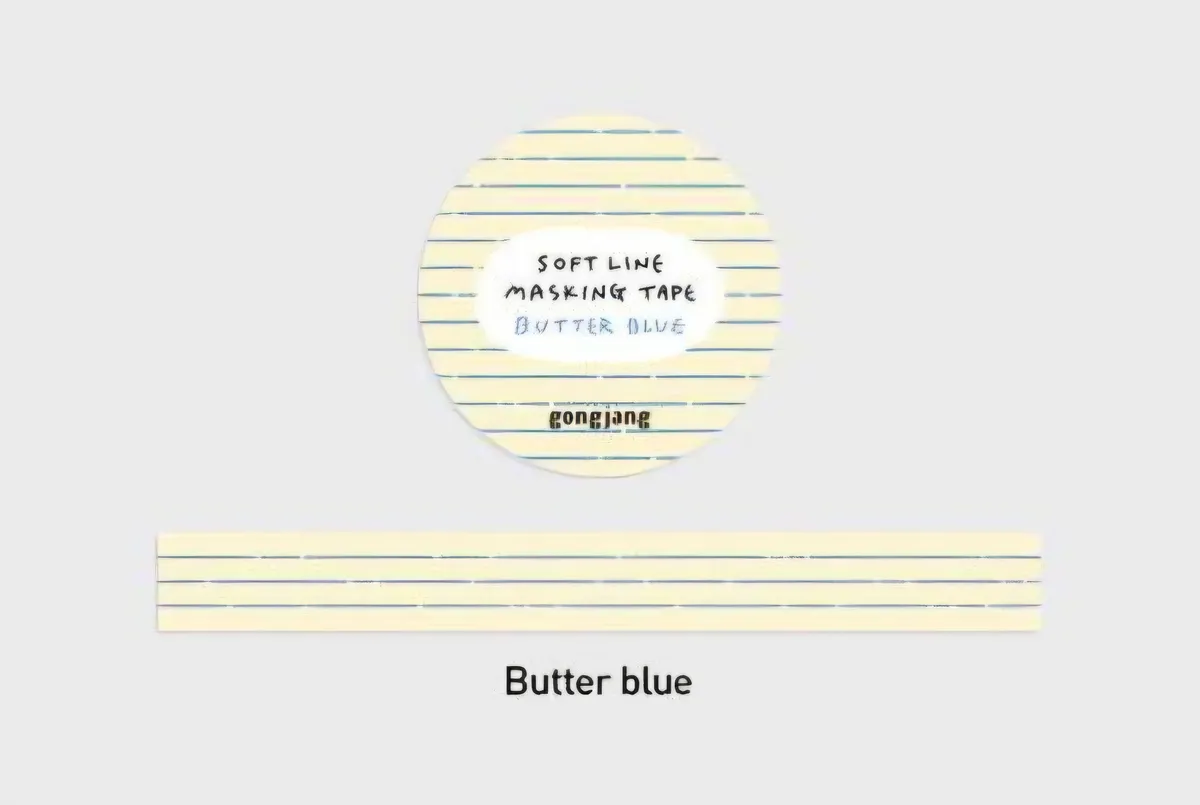 gongjang 공장 soft line 마스킹 테이프(butter blue)