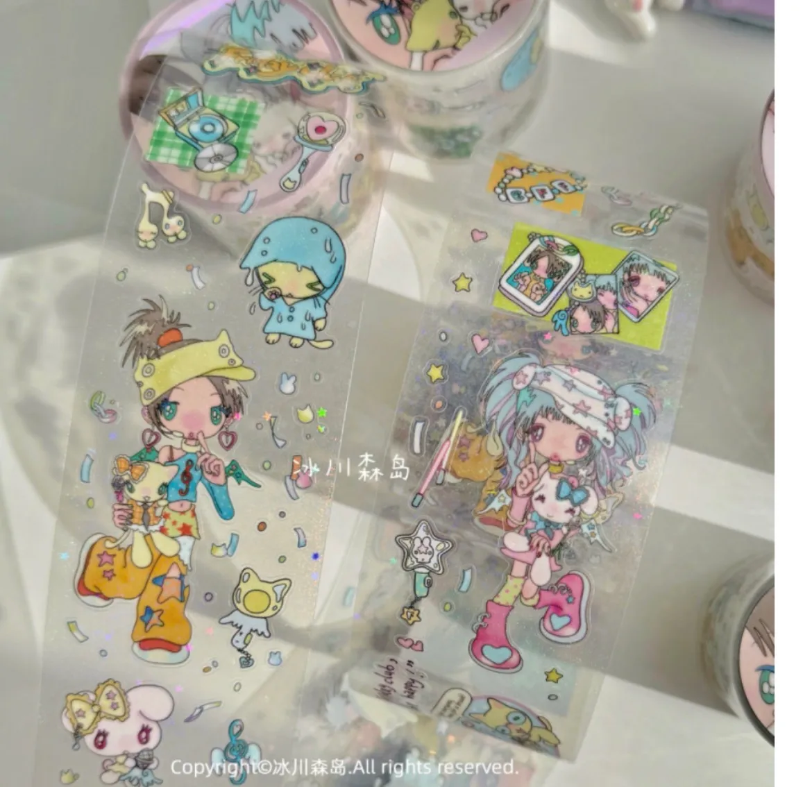 [해외] Sunonebird friday club 반투명 글리터 키스컷