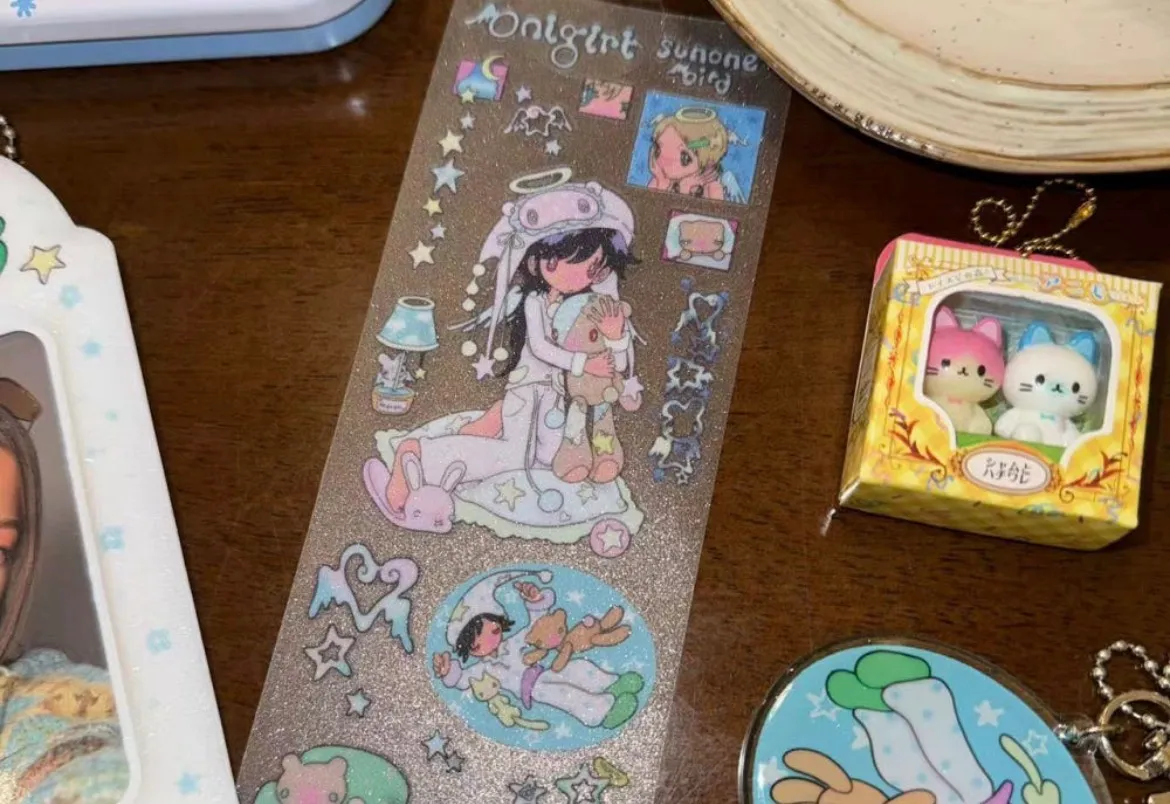 [해외] Onigiri 잠꾸러기 왕 반투명 글리터 키스컷