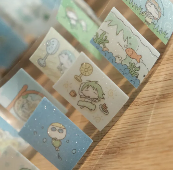 글렌 우이 케짐빌리지 가벼운친구들 베베 견출지 다이소 키스컷 모음 - 2