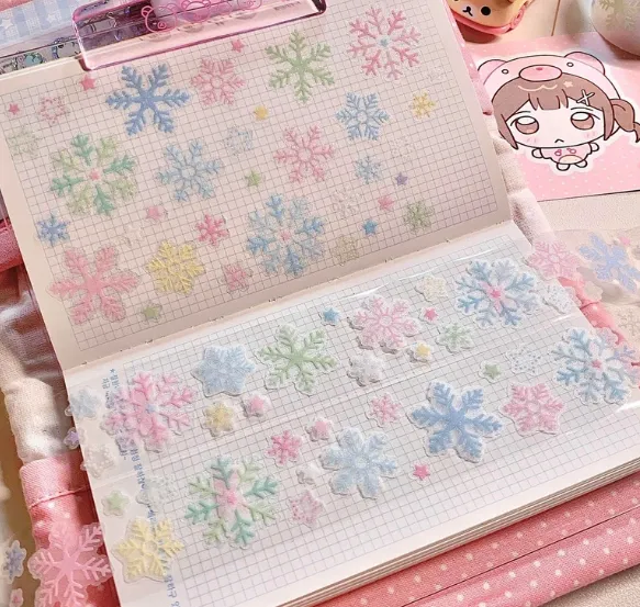 말랑콩 파스텔 눈꽃 키스컷 띵 ♡