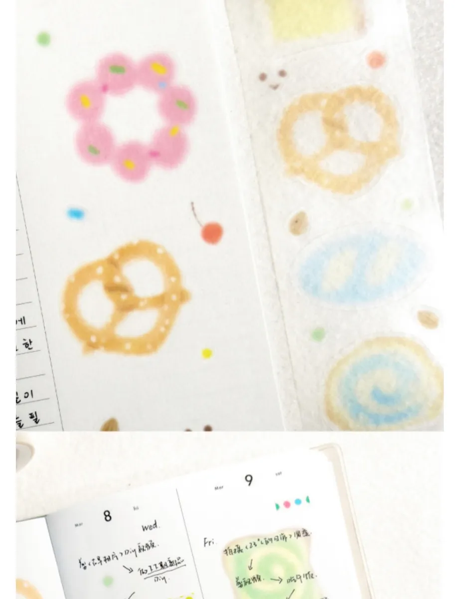 AGUGU) 빵집 60mm pet 롤 스티커