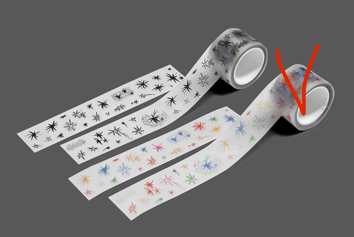 글렌 형광사각/컬러별똥별/은박별똥별 키스컷 띵 - 2