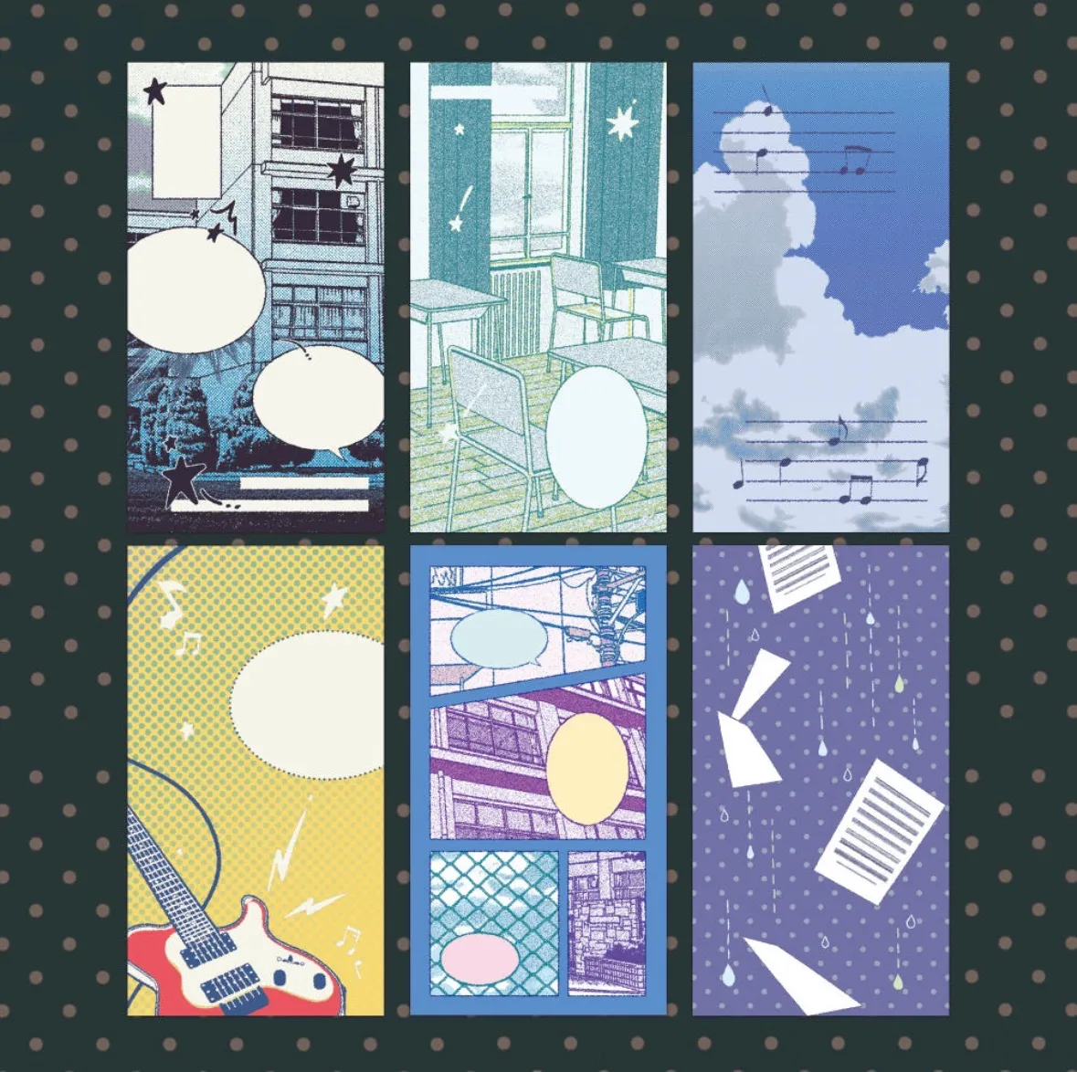 [에일리언 스톰] 그리운 학교생활 모조지 스티커 팩