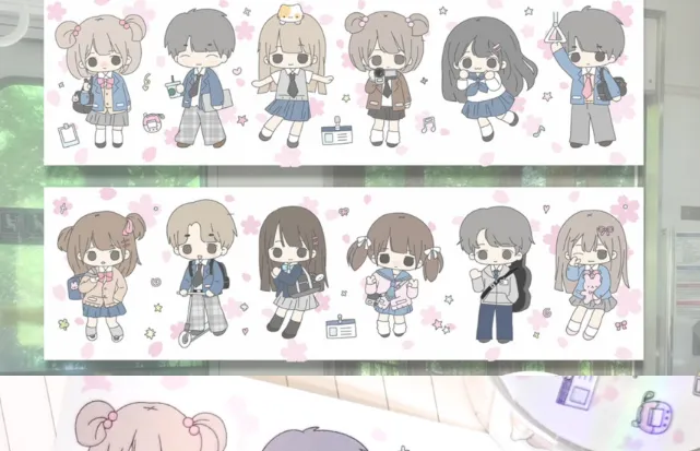 [해외] 학교일상 롤스티커 2종 - 2