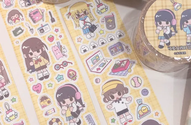 [해외] 학교일상 롤스티커 2종