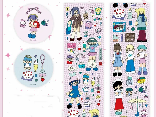 [해외] Daolishiqu x creamhoney 콜라보 롤스티커 4종 - 3