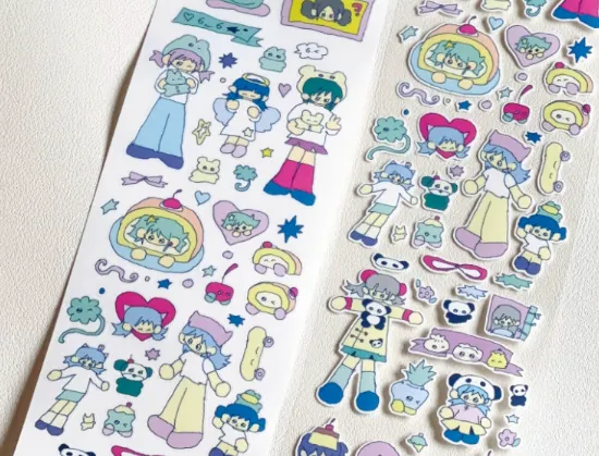 [해외] Daolishiqu x creamhoney 콜라보 롤스티커 4종 - 2