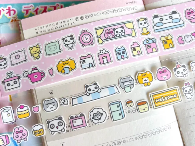 [해외] 연필숟가락 롤 스티커 3종 - 3