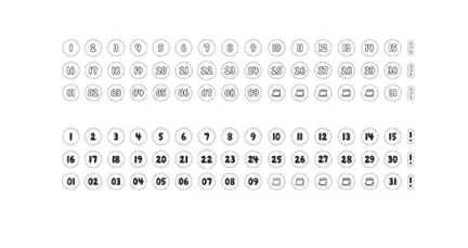 제제유니버스 일상의 기록 숫자 블랙 - 1