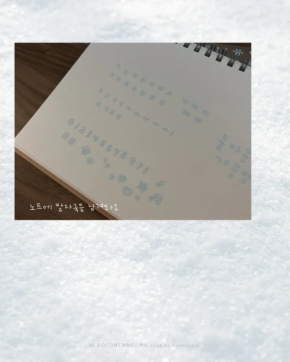 케일페 코코넨네 겨울 발자국 한글 키스컷